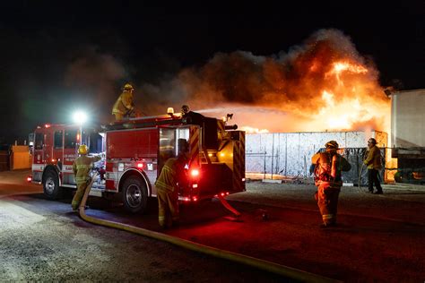 Firefighter hospitalized as crews battle blaze at Sylmar home